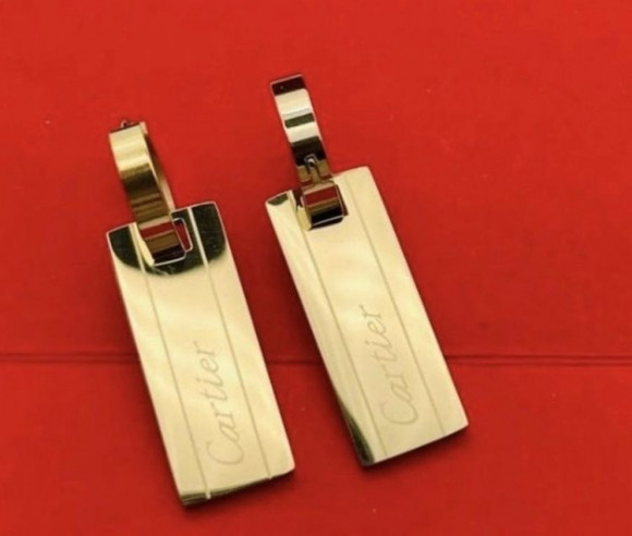 Прямоугольные стальные серьги-пластины 1J10887CJJ