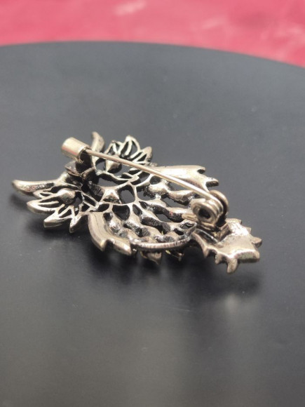 Брошь сова ювелирный сплав J11427CJJ