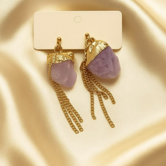 Серьги висячие ювелирный сплав натуральный камень 1J11946CJJ Серьги висячие ювелирный сплав натуральный камень 1J11946CJJ