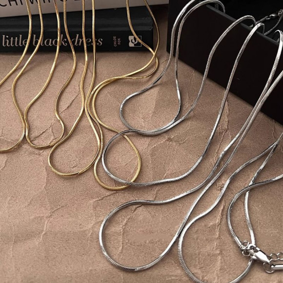 Цепочка титановая сталь напыление золотом 1J12233CJJ