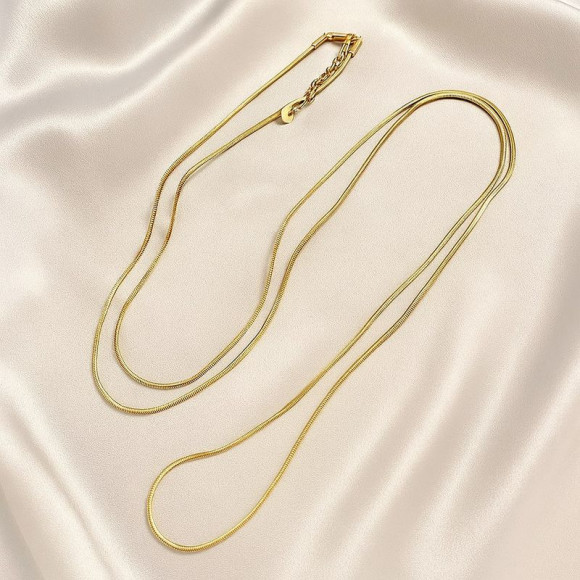 Изящная длинная цепочка классического плетения 1J12233CJJ