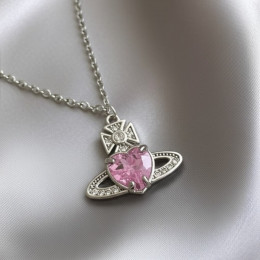 Роскошная Цепочка с кулоном в форме сердца с орбитой J10741CJJ