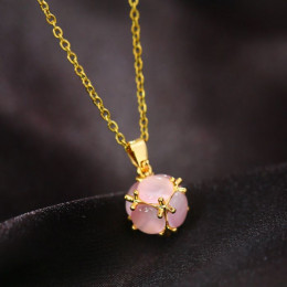 Цепочка из стали с золотистым напылением и розовым шаром J10819CJJ Цепочка из стали с золотистым напылением и розовым шаром J10819CJJ