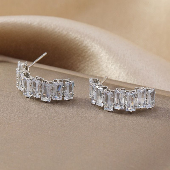 Серьги ювелирный сплав с камнями 1J12403CJJ