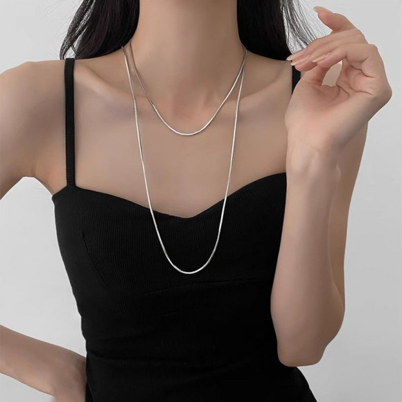 Титановая цепочка с двойным плетением и шариками 1J12234CJJ