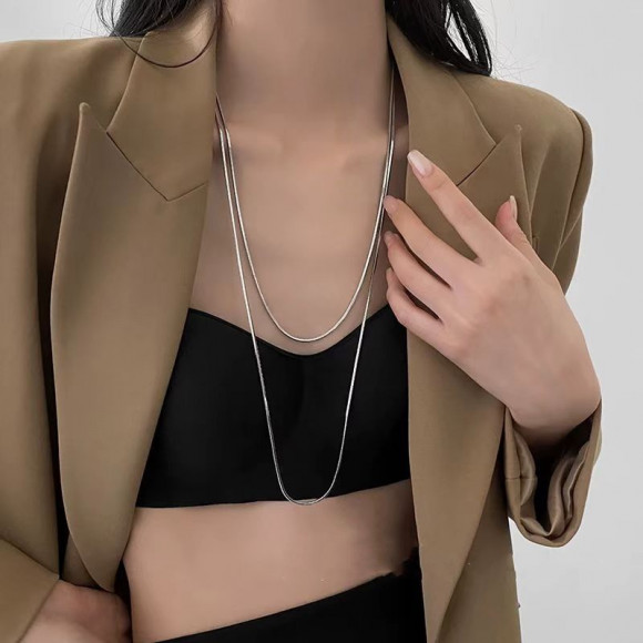 Титановая цепочка с двойным плетением и шариками 1J12234CJJ