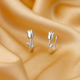 Серьги цветы медь напыление платиной 1J12404CJJ