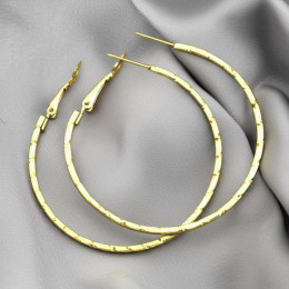 Большие серьги-кольца конго с алмазной насечкой D78231MCK