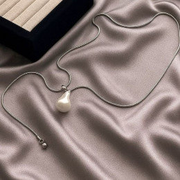 Цепочка титановая  сталь жемчуг 1J12235CJJ Цепочка титановая  сталь жемчуг 1J12235CJJ