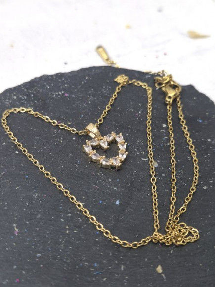 Колье медицинская сталь с напылением золотом J10822CJJ