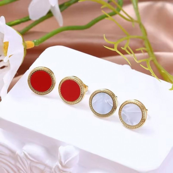 Серьги медицинская сталь с напылением золотом J10891CJJ