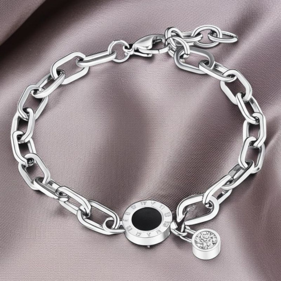 Браслет-цепочка с римским циферблатом и кристаллом 1J12010CJJ Браслет-цепочка с римским циферблатом и кристаллом 1J12010CJJ