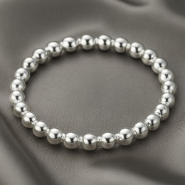 Тонкое кольцо из гладких металлических шариков 1J12181CJJ Тонкое кольцо из гладких металлических шариков 1J12181CJJ