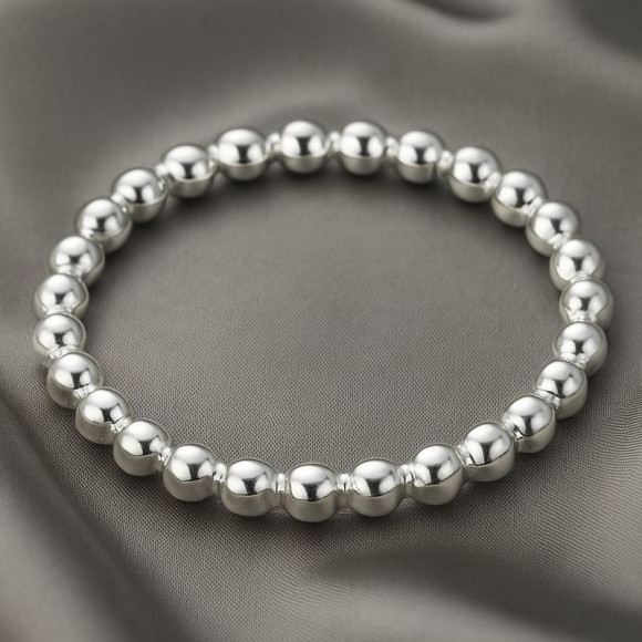 Тонкое кольцо из гладких металлических шариков 1J12181CJJ