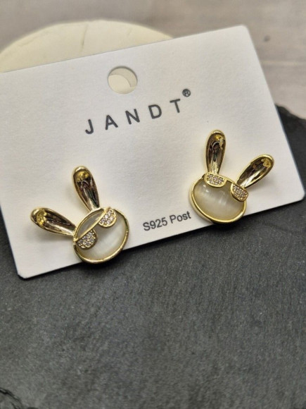 Серьги-гвоздики зайчики мини J10654CJJ