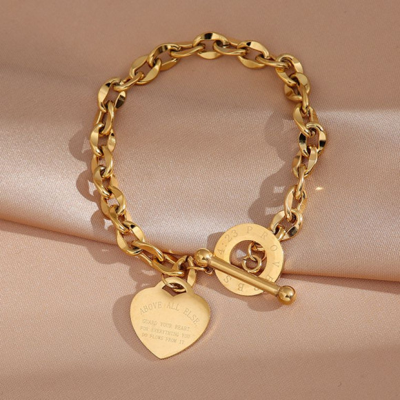 Браслет-цепочка с подвеской в форме сердца 1J12011CJJ