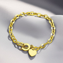 Браслет из титановой стали напыление золотом 1J12011CJJ