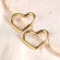 Стальные серьги-кольца сердца J10264CJJ