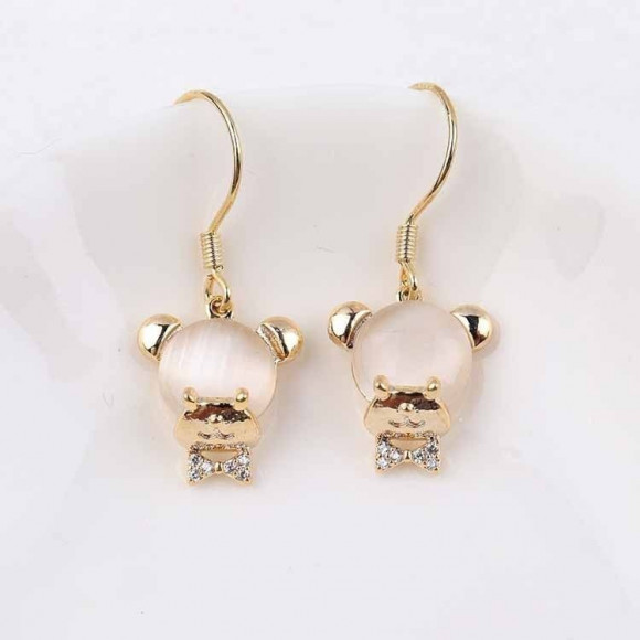 Серьги с подвесом мишка J10655CJJ