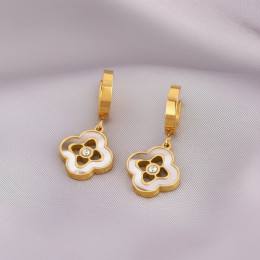 Серьги медицинская сталь с напылением золотом J10897CJJ