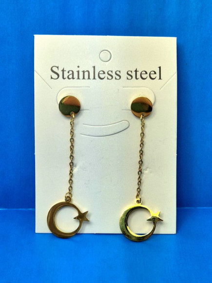 Серьги-пусеты с лунными подвесками J11532CJJ