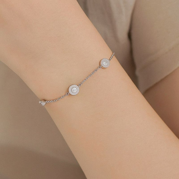 Браслет-нить с круглыми медальонами 1J12012CJJ