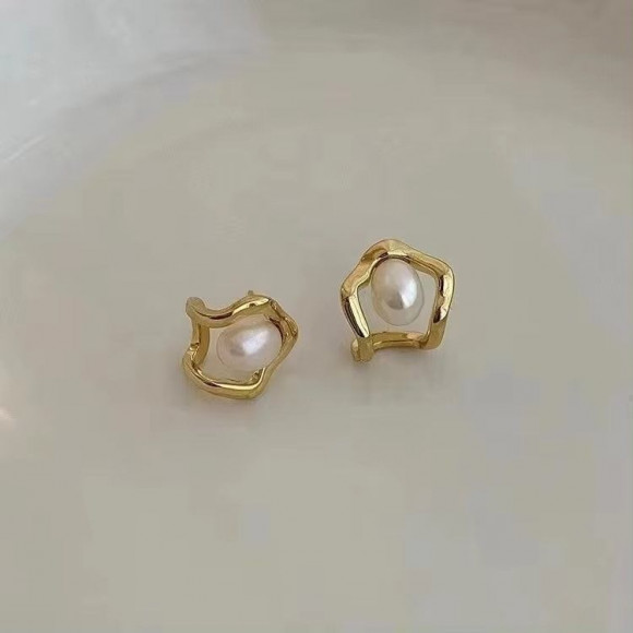 Серьги медь с напылением золотом J10658CJJ